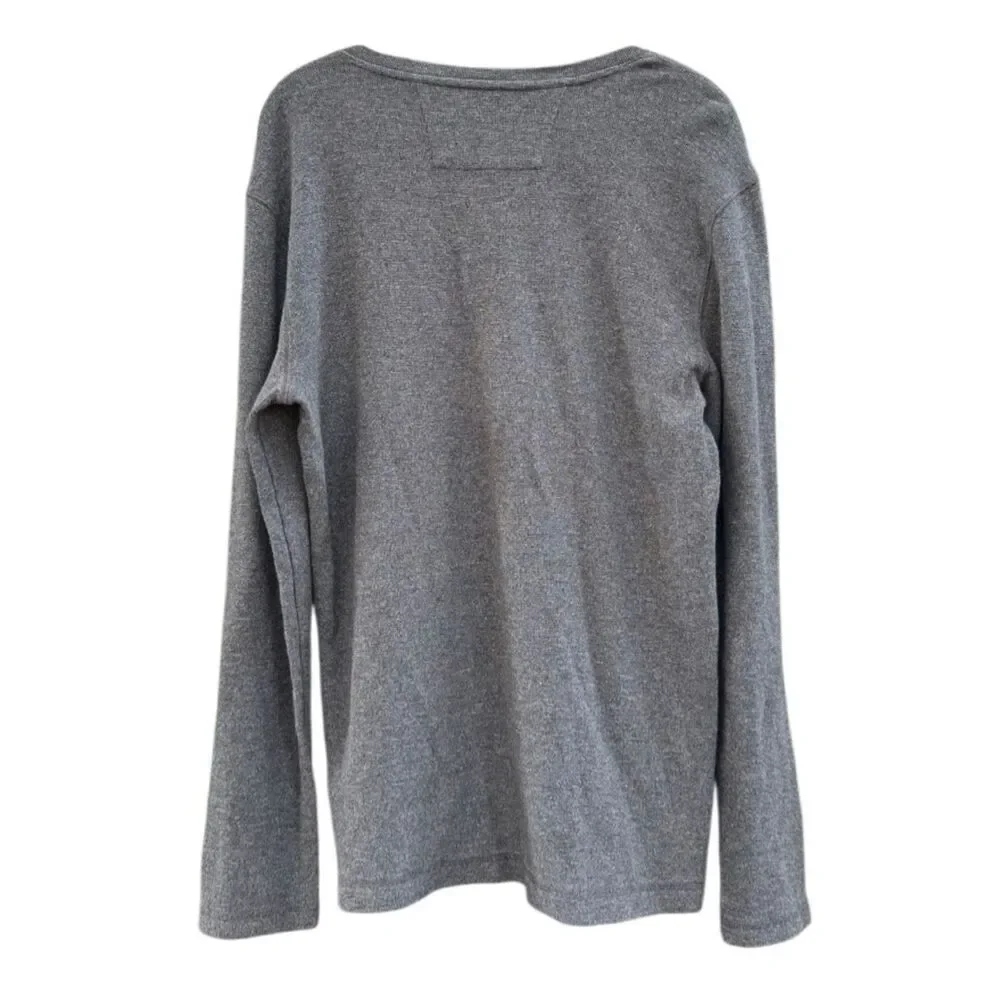 Banana Republic Men's Double Knit Henley Cotton Modal Longsleeve Shirt - Medium
